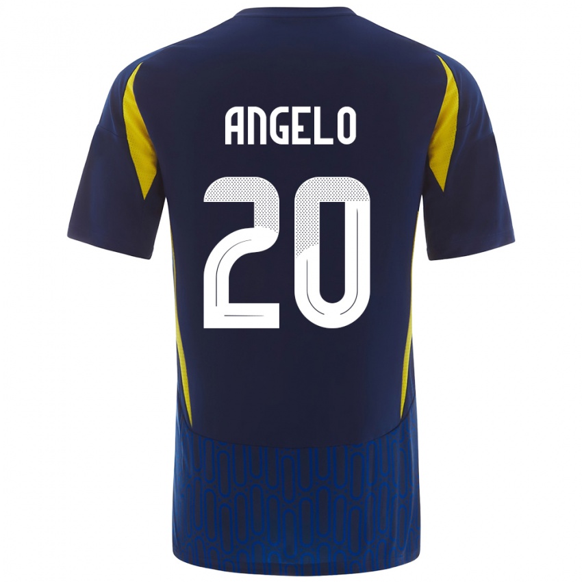 Kinderen Ângelo #20 Blauw Geel Uitshirt Uittenue 2024/25 T-Shirt België