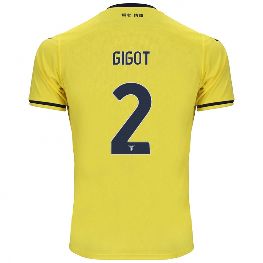 Kinderen Samuel Gigot #2 Geel Uitshirt Uittenue 2024/25 T-Shirt België