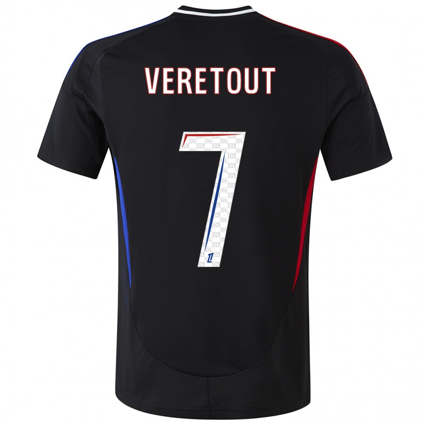 Enfant Maillot Jordan Veretout #7 Noir Tenues Extérieur 2024/25 T-Shirt Belgique