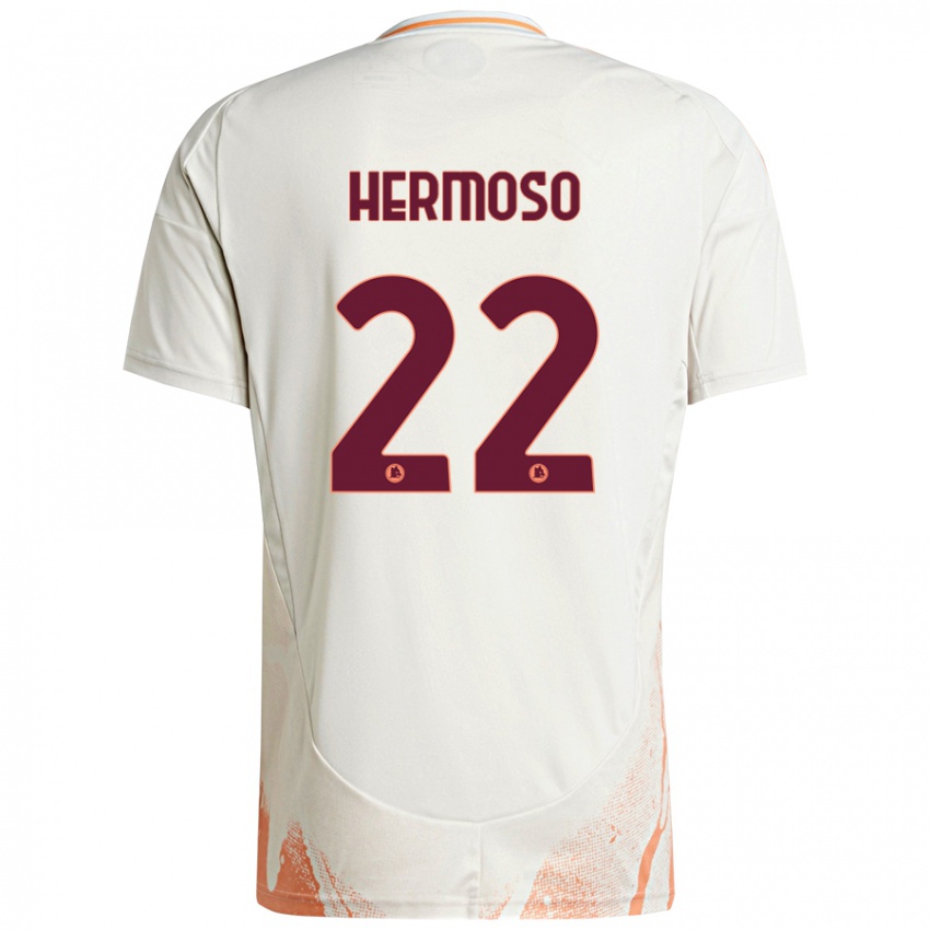 Kinderen Mario Hermoso #22 Crème Wit Oranje Uitshirt Uittenue 2024/25 T-Shirt België