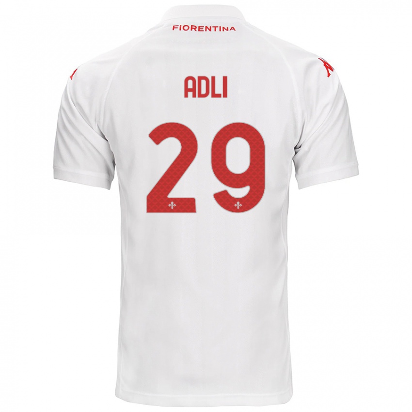 Kinder Yacine Adli #29 Weiß Auswärtstrikot Trikot 2024/25 T-Shirt Belgien