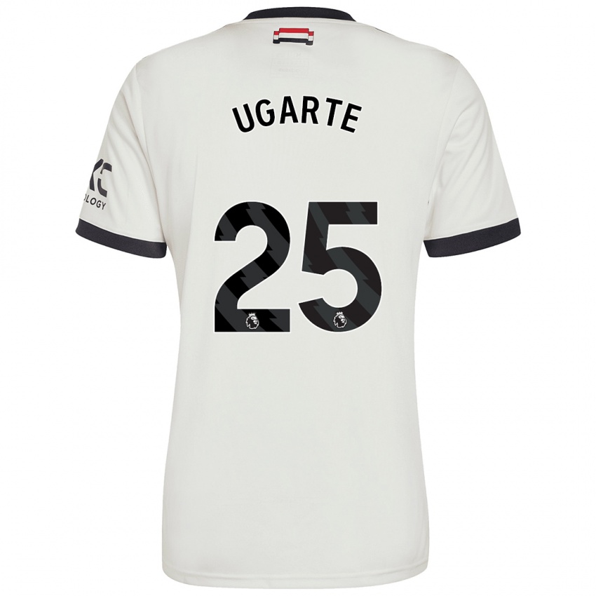 Kinderen Manuel Ugarte #25 Gebroken Wit Thuisshirt Derde Tenue 2024/25 T-Shirt België