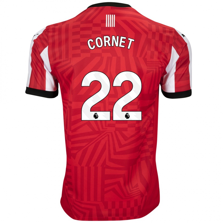 Kinderen Maxwel Cornet #22 Rood Wit Thuisshirt Thuistenue 2024/25 T-Shirt België