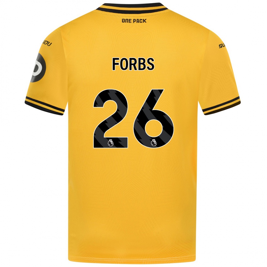 Enfant Maillot Carlos Borges #26 Jaune Tenues Domicile 2024/25 T-Shirt Belgique