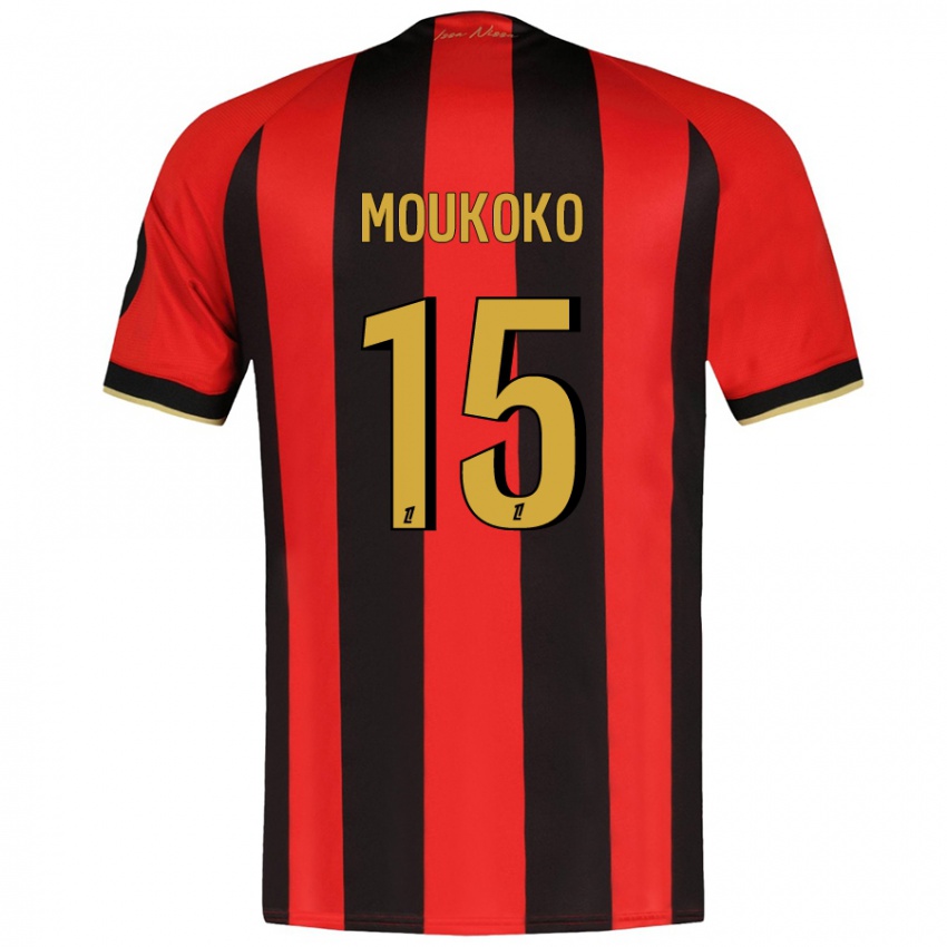 Kinderen Youssoufa Moukoko #15 Rood Zwart Thuisshirt Thuistenue 2024/25 T-Shirt België