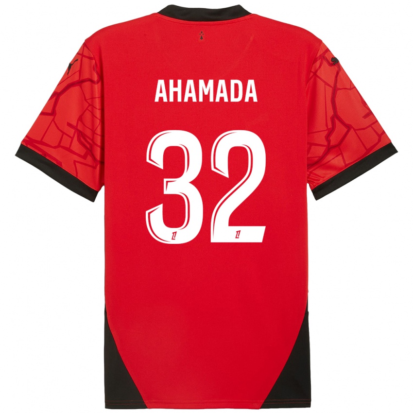 Kinderen Naouirou Ahamada #32 Rood Zwart Thuisshirt Thuistenue 2024/25 T-Shirt België