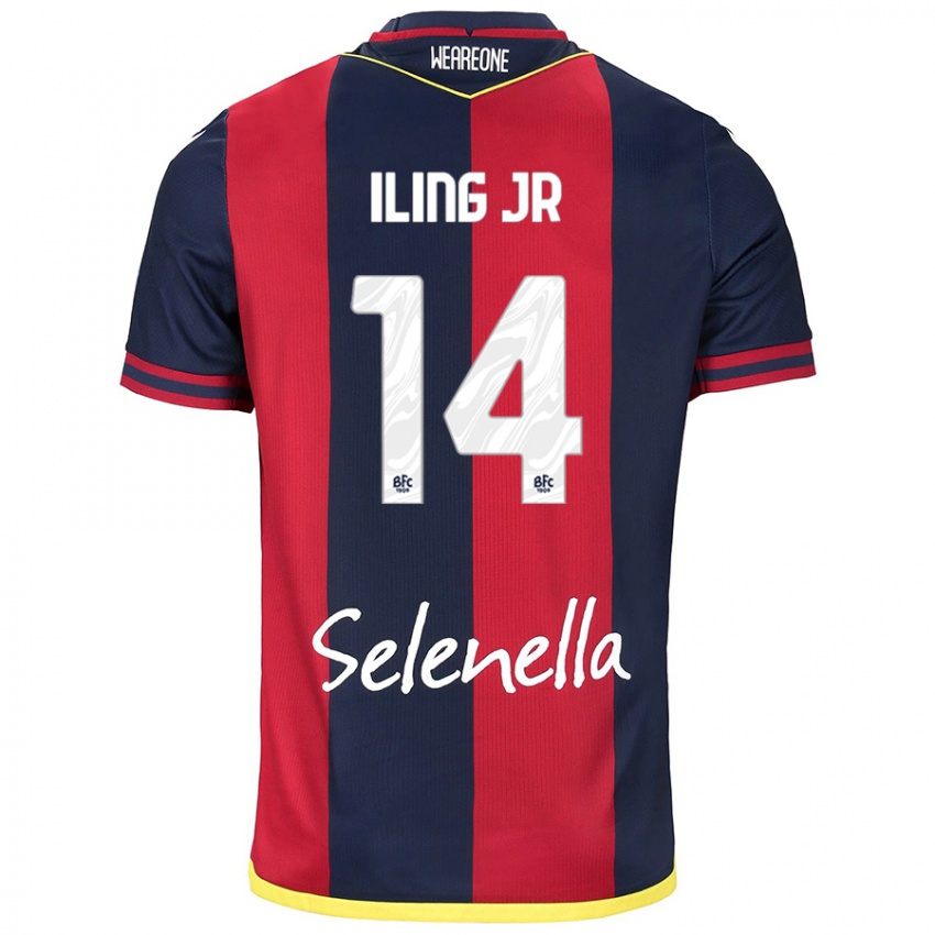 Kinderen Samuel Iling-Junior #14 Rood Koningsblauw Thuisshirt Thuistenue 2024/25 T-Shirt België