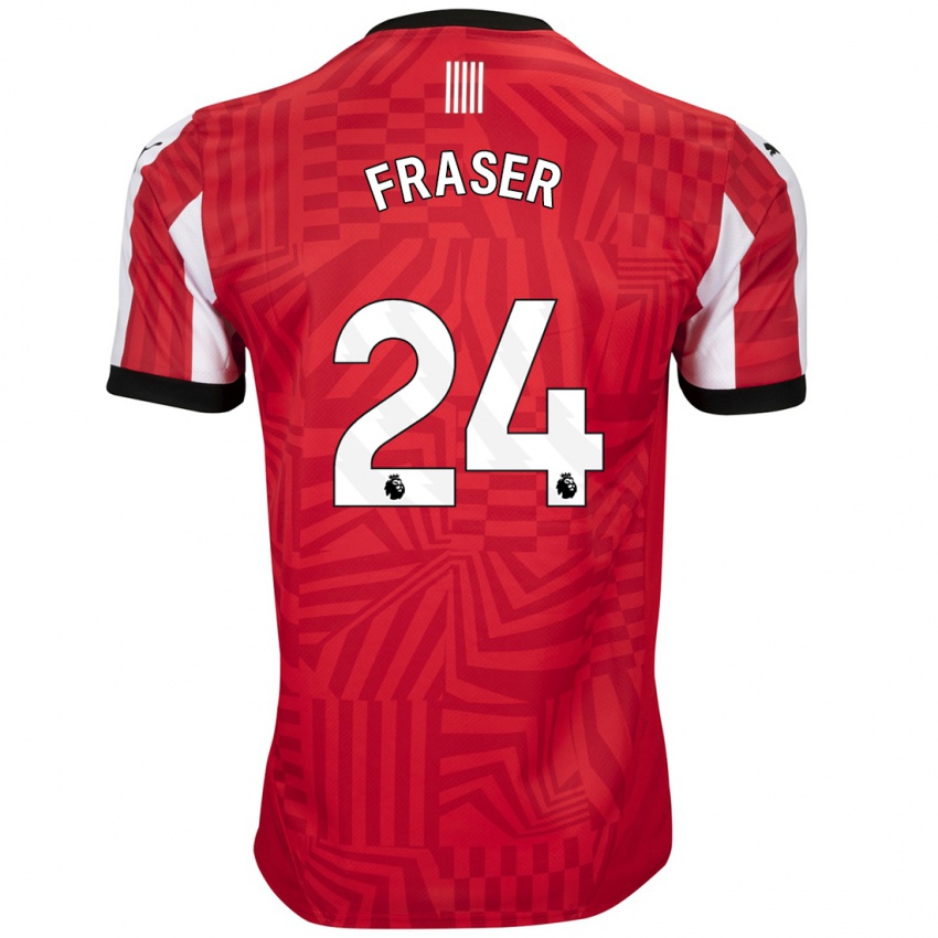 Kinderen Ryan Fraser #24 Rood Wit Thuisshirt Thuistenue 2024/25 T-Shirt België