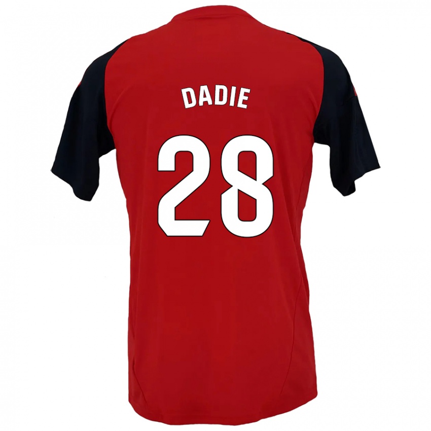 Kinderen Alberto Dadie #28 Rood Zwart Thuisshirt Thuistenue 2024/25 T-Shirt België