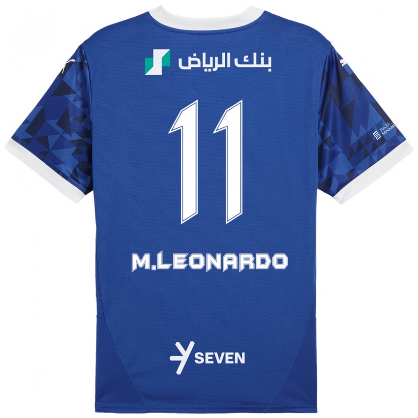 Kinderen Marcos Leonardo #11 Donkerblauw Wit Thuisshirt Thuistenue 2024/25 T-Shirt België