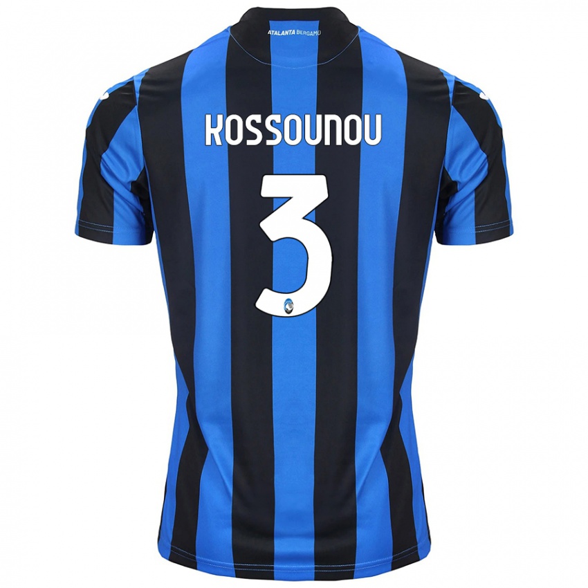 Kinderen Odilon Kossounou #3 Blauw Zwart Thuisshirt Thuistenue 2024/25 T-Shirt België