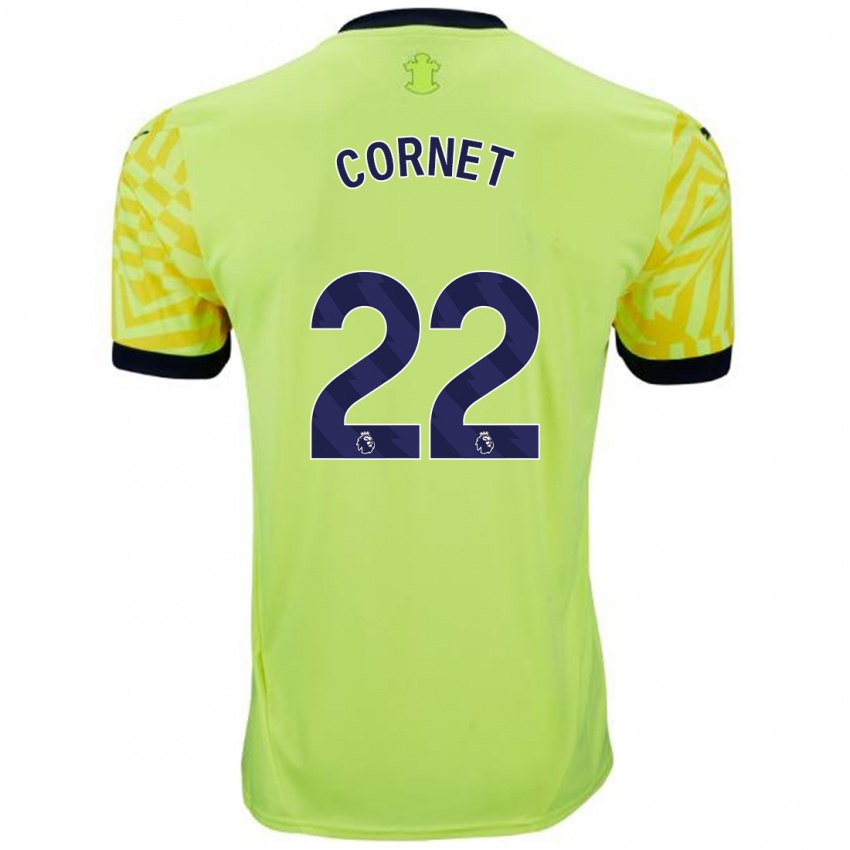 Kinderen Maxwel Cornet #22 Geel Uitshirt Uittenue 2024/25 T-Shirt België