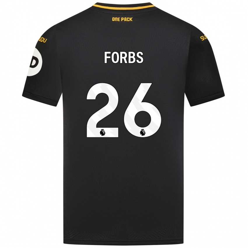 Enfant Maillot Carlos Borges #26 Noir Tenues Extérieur 2024/25 T-Shirt Belgique