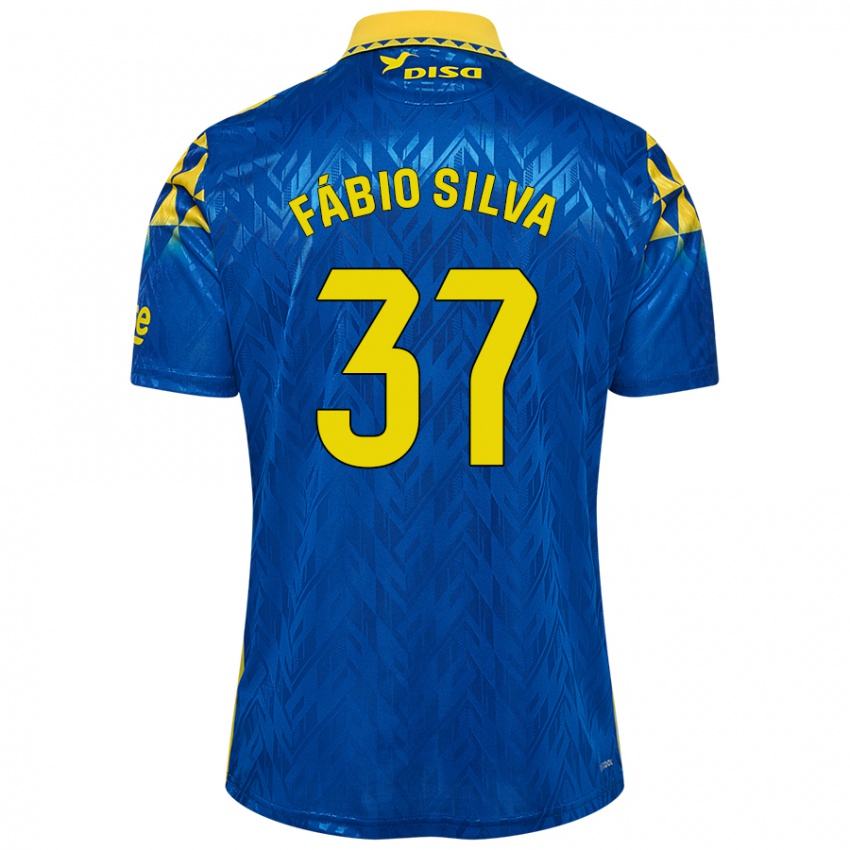 Kinderen Fabio Silva #37 Blauw Geel Uitshirt Uittenue 2024/25 T-Shirt België