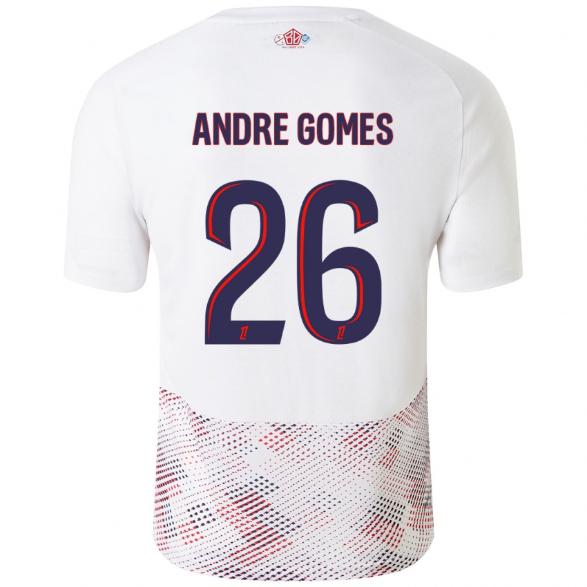 Kinder André Gomes #26 Weiß Königsblau Auswärtstrikot Trikot 2024/25 T-Shirt Belgien