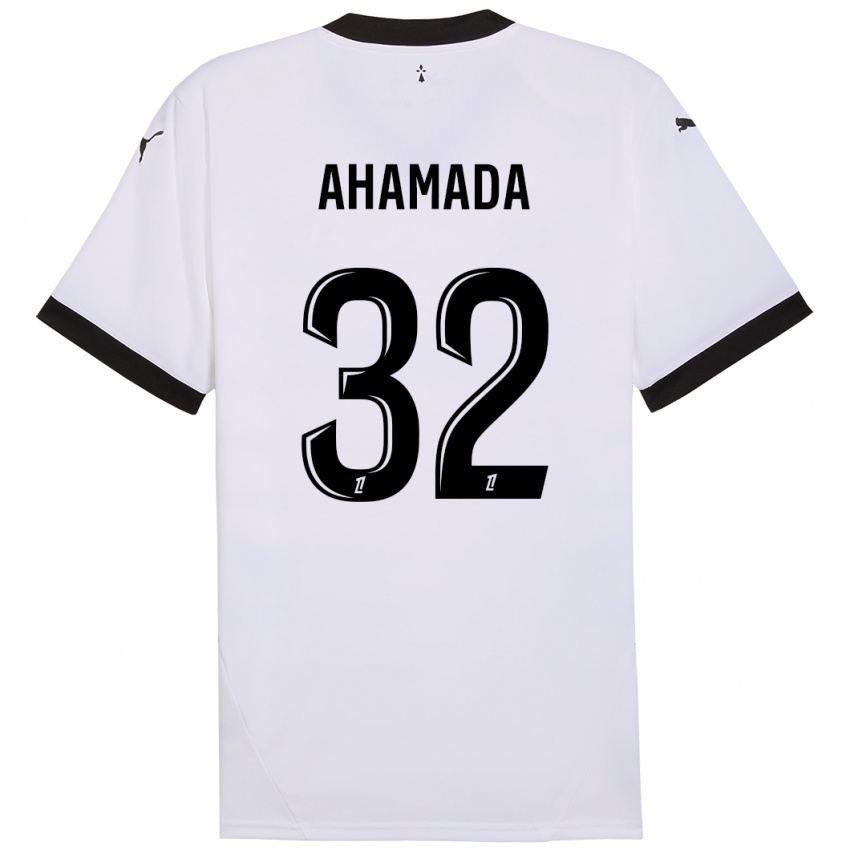 Kinderen Naouirou Ahamada #32 Wit Zwart Uitshirt Uittenue 2024/25 T-Shirt België