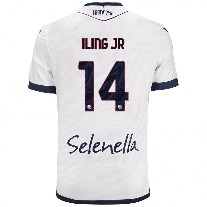 Kinderen Samuel Iling-Junior #14 Wit Koningsblauw Uitshirt Uittenue 2024/25 T-Shirt België