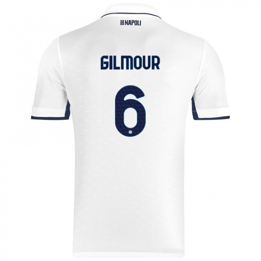 Kinderen Billy Gilmour #6 Wit Koningsblauw Uitshirt Uittenue 2024/25 T-Shirt België