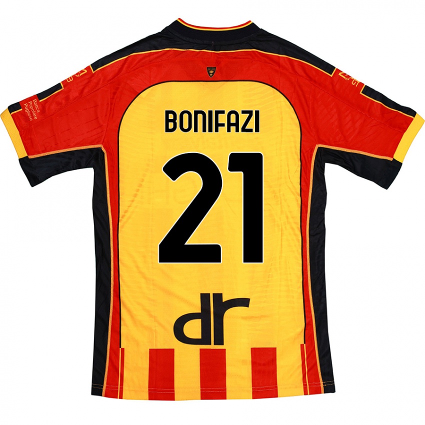 Kinderen Kevin Bonifazi #21 Geel Rood Thuisshirt Thuistenue 2024/25 T-Shirt België