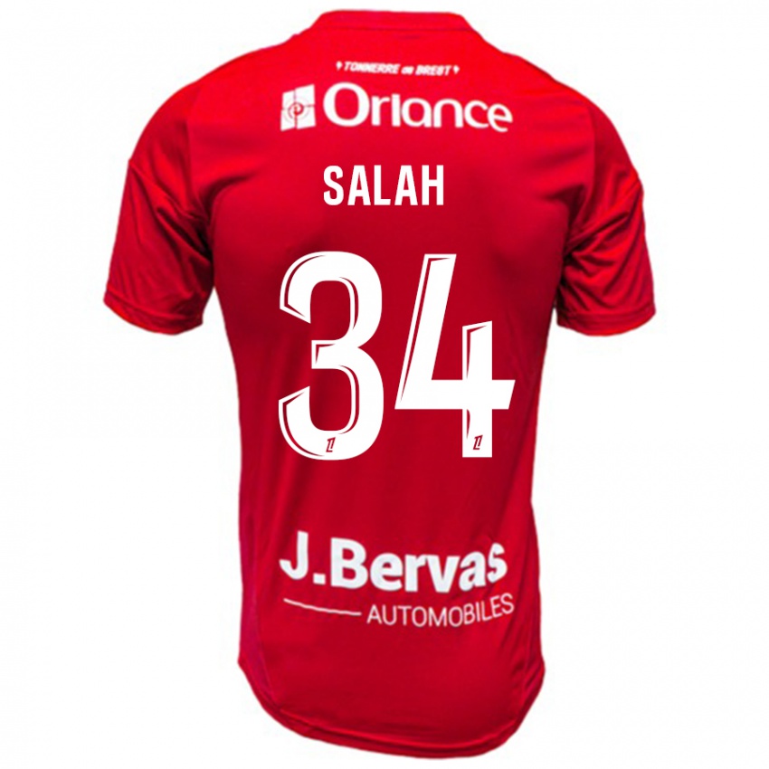 Kinderen Ibrahim Salah #34 Rood Wit Thuisshirt Thuistenue 2024/25 T-Shirt België