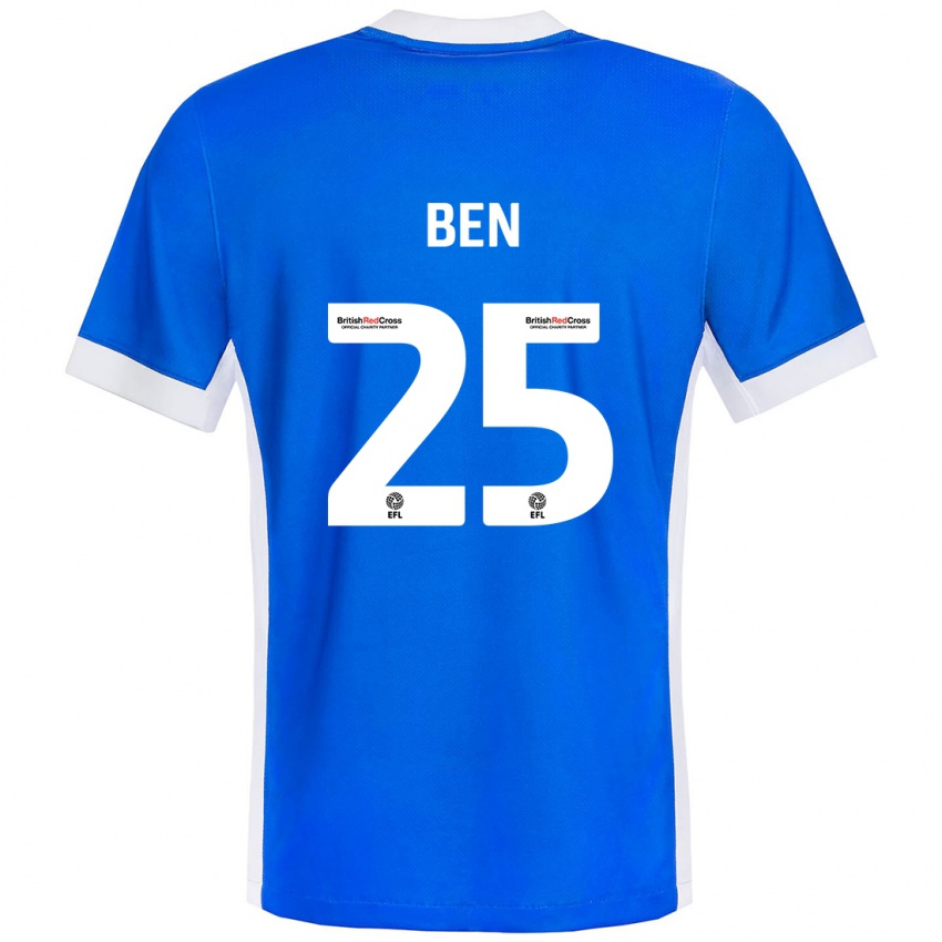 Kinderen Ben Davies #25 Blauw Wit Thuisshirt Thuistenue 2024/25 T-Shirt België