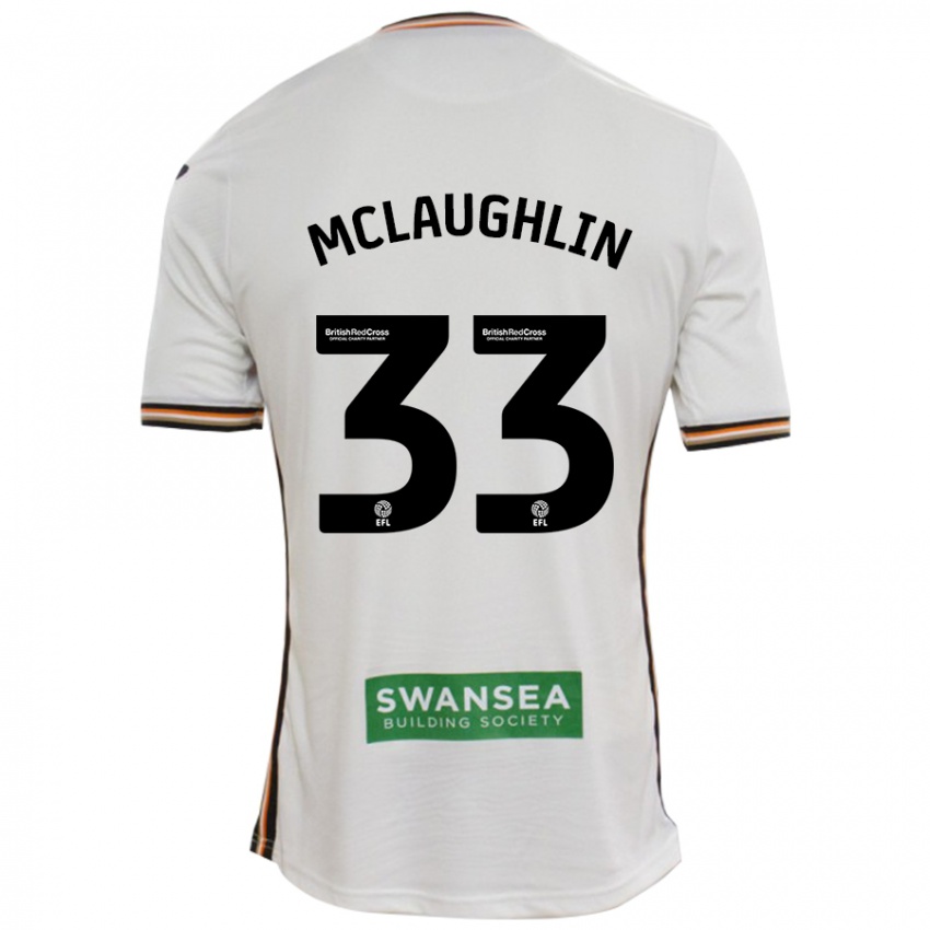 Kinderen Jon Mclaughlin #33 Wit Thuisshirt Thuistenue 2024/25 T-Shirt België