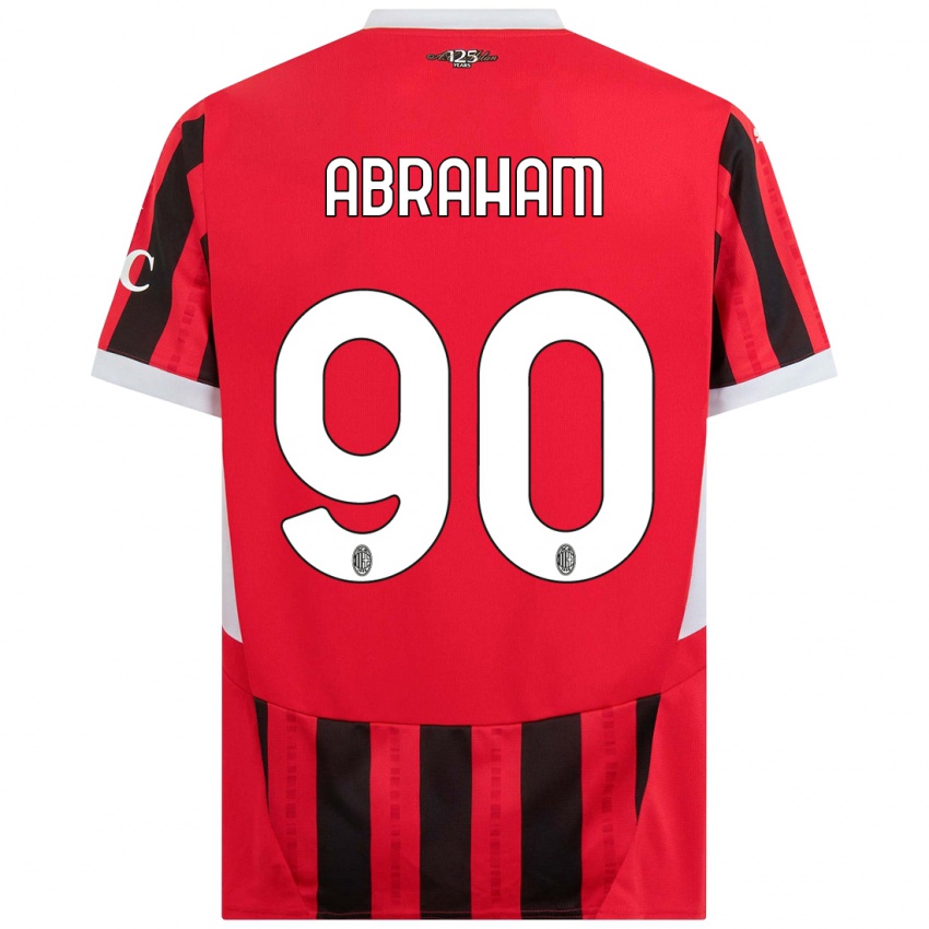 Kinderen Tammy Abraham #90 Rood Zwart Thuisshirt Thuistenue 2024/25 T-Shirt België