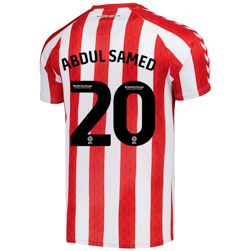 Kinder Salis Abdul Samed #20 Rot Weiß Heimtrikot Trikot 2024/25 T-Shirt Belgien