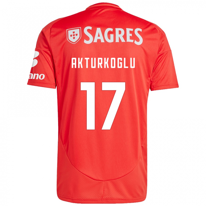 Kinder Kerem Aktürkoğlu #17 Rot Weiß Heimtrikot Trikot 2024/25 T-Shirt Belgien