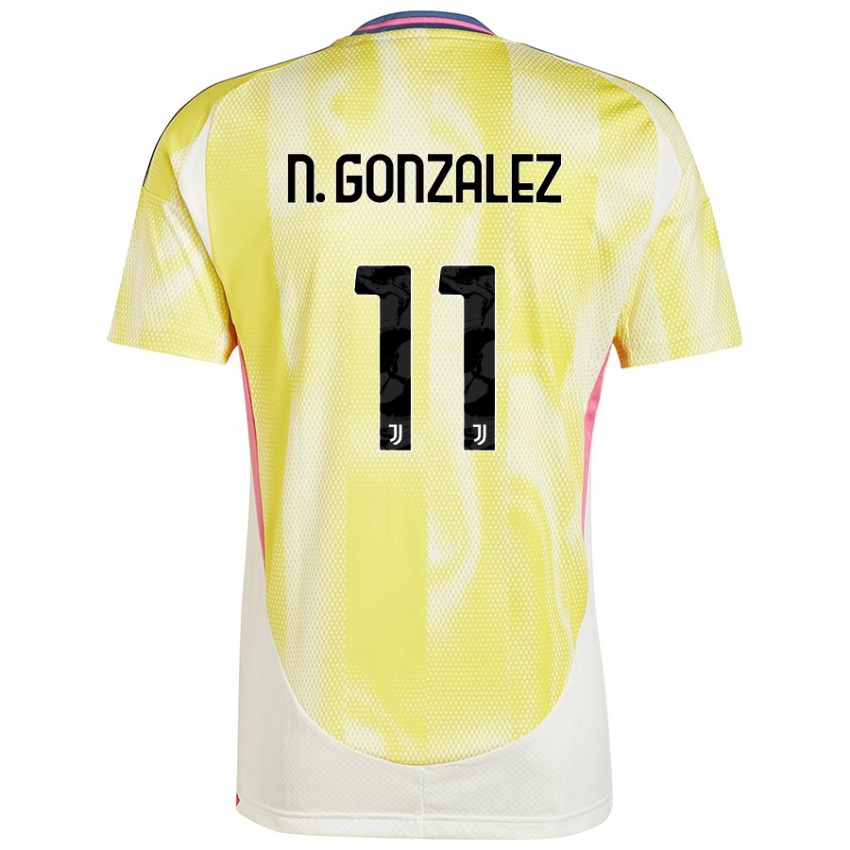 Kinderen Nicolás González #11 Zonnig Geel Uitshirt Uittenue 2024/25 T-Shirt België