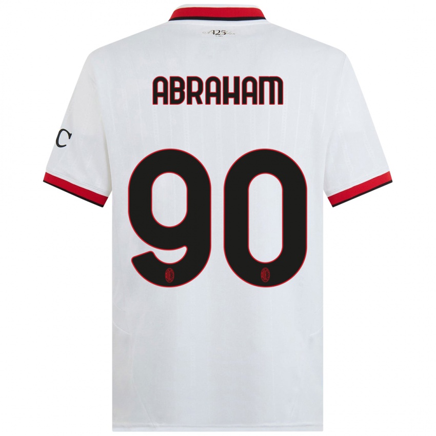 Kinderen Tammy Abraham #90 Wit Zwart Rood Uitshirt Uittenue 2024/25 T-Shirt België