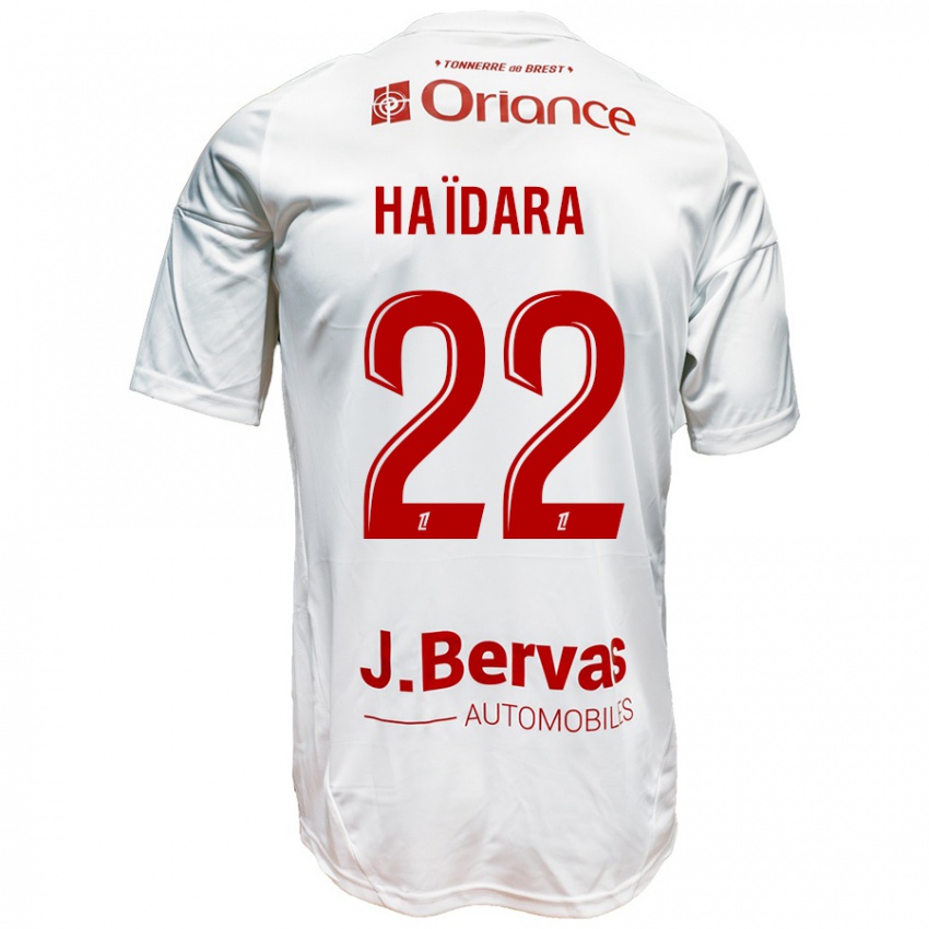 Kinderen Massadio Haidara #22 Wit Rood Uitshirt Uittenue 2024/25 T-Shirt België