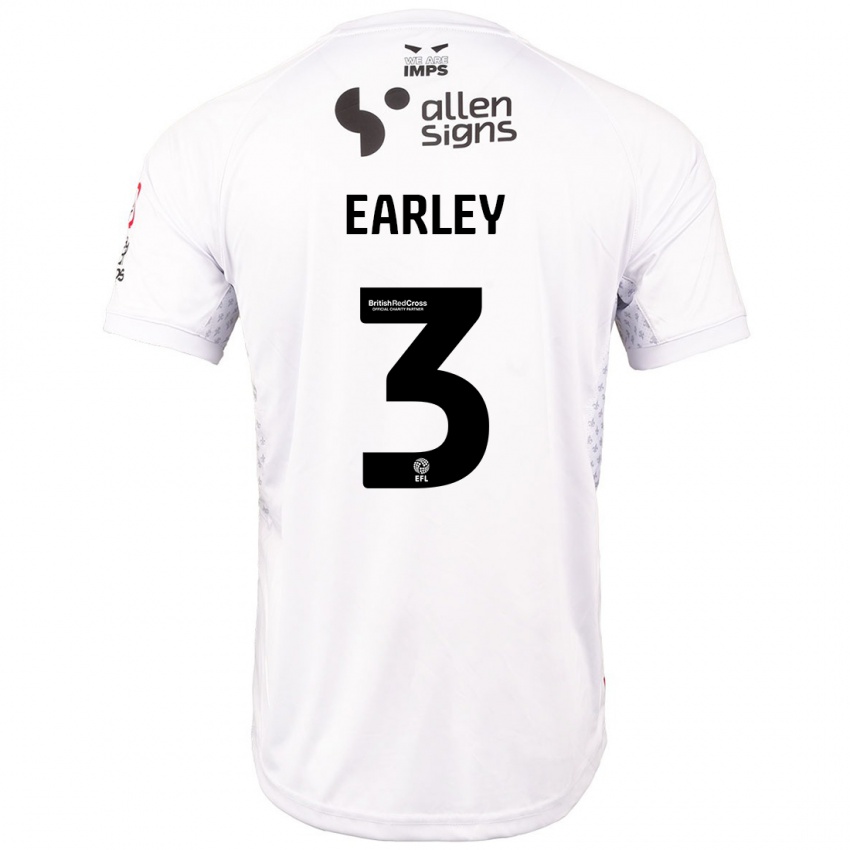 Kinder Saxon Earley #3 Rot Weiß Auswärtstrikot Trikot 2024/25 T-Shirt Belgien