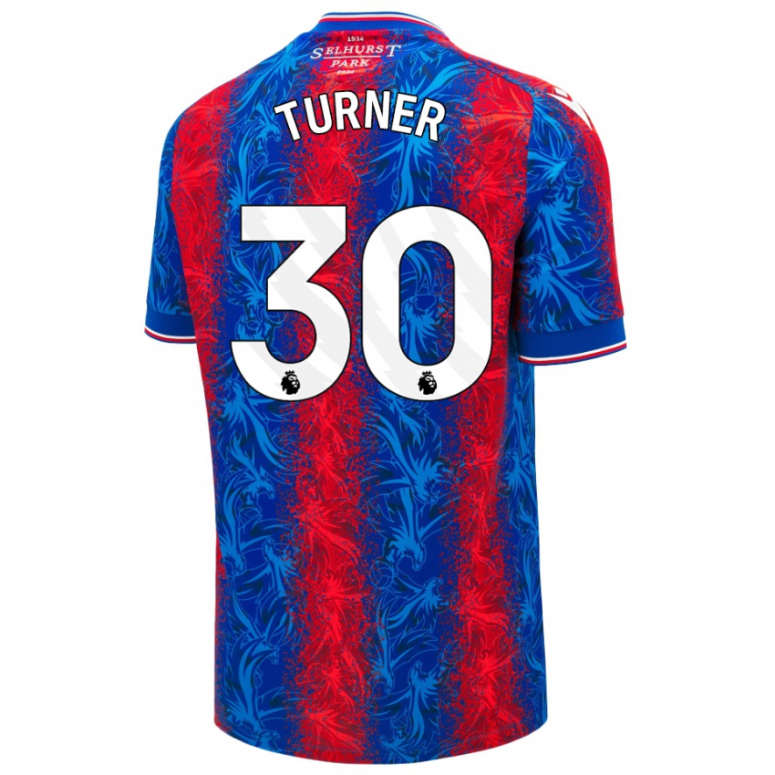 Kinder Matt Turner #30 Rot Blauen Streifen Heimtrikot Trikot 2024/25 T-Shirt Belgien