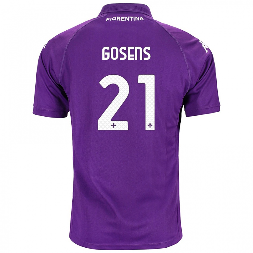 Kinder Robin Gosens #21 Violett Heimtrikot Trikot 2024/25 T-Shirt Belgien