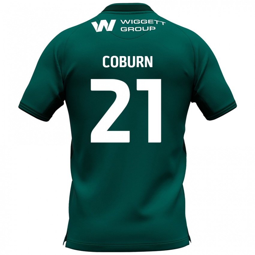 Kinderen Josh Coburn #21 Groen Uitshirt Uittenue 2024/25 T-Shirt België