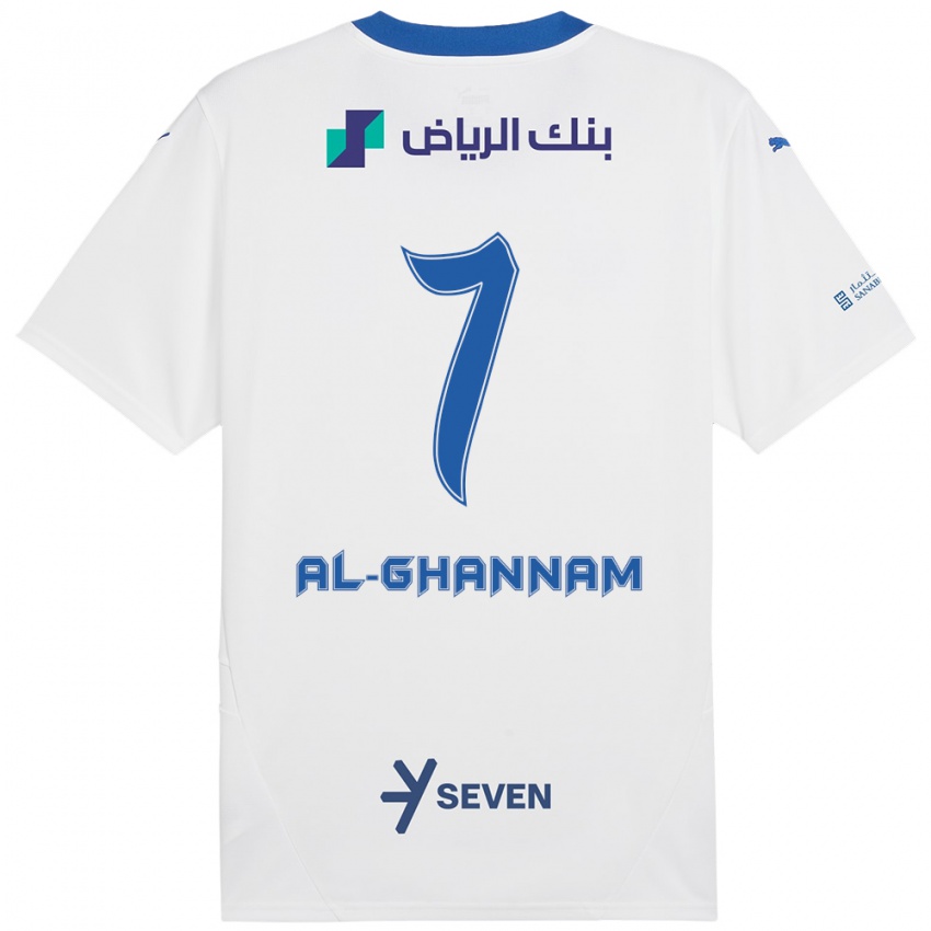 Kinderen Khalid Al-Ghannam #7 Wit Blauw Uitshirt Uittenue 2024/25 T-Shirt België