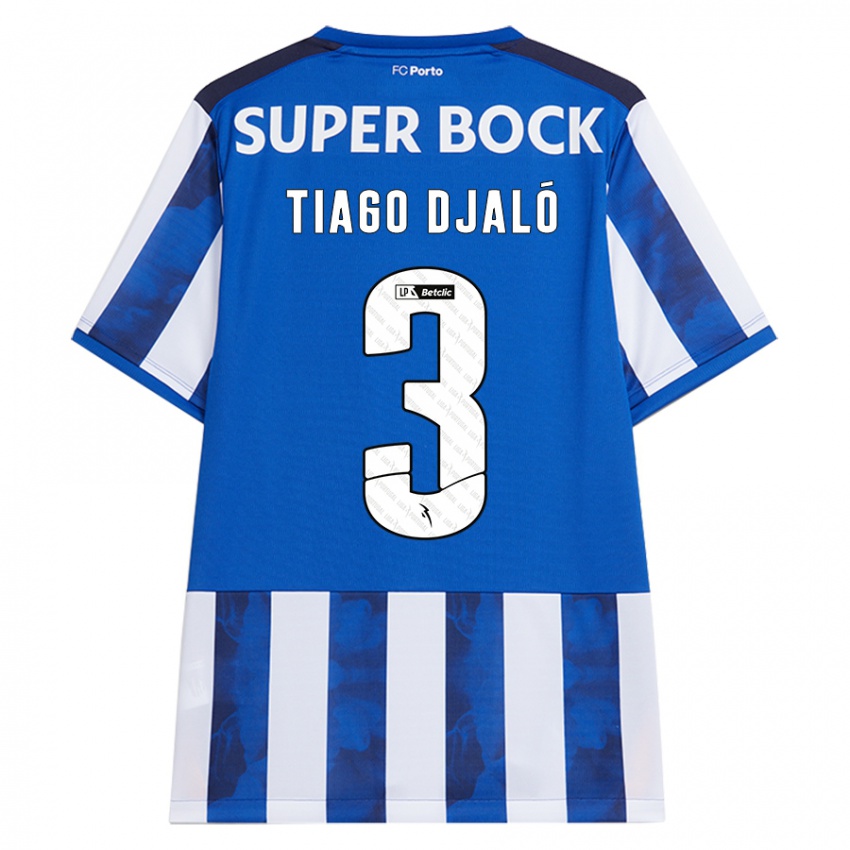 Heren Tiago Djalo #3 Blauw Wit Thuisshirt Thuistenue 2024/25 T-Shirt België