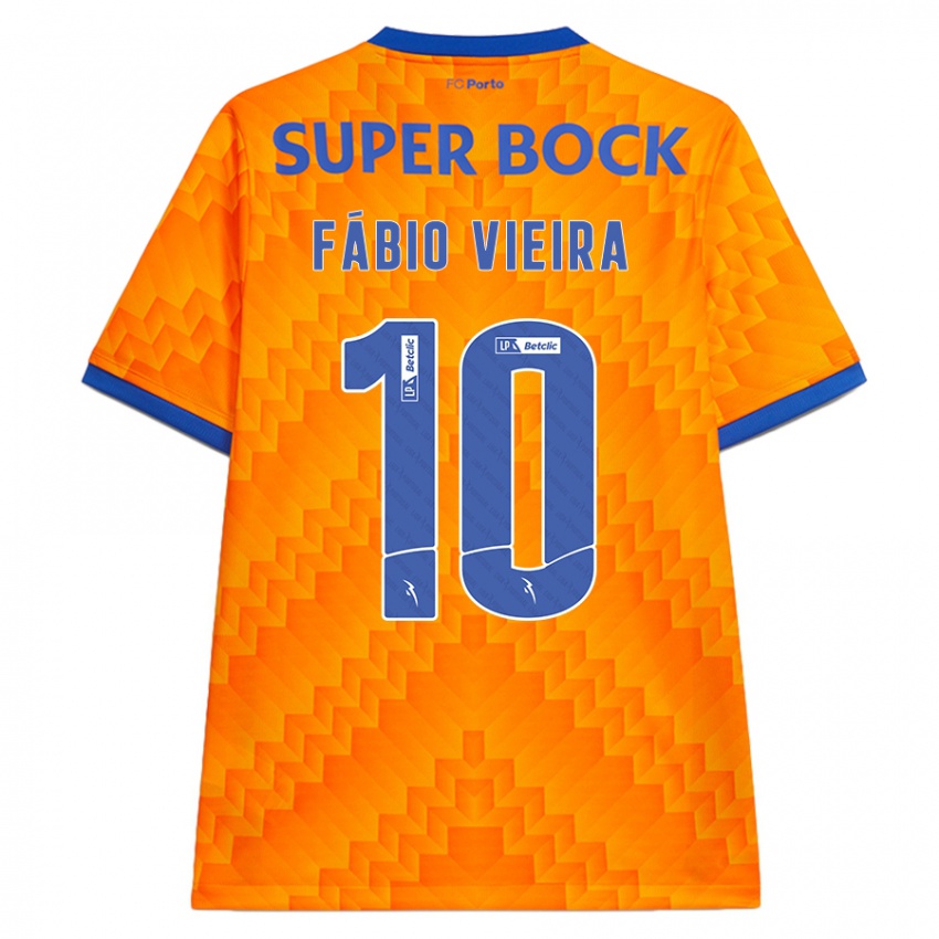 Heren Fabio Vieira #10 Oranje Uitshirt Uittenue 2024/25 T-Shirt België