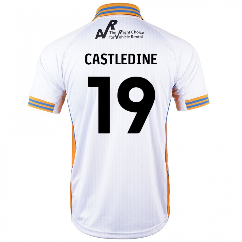 Homme Maillot Leo Castledine #19 Blanc Tenues Extérieur 2024/25 T-Shirt Belgique