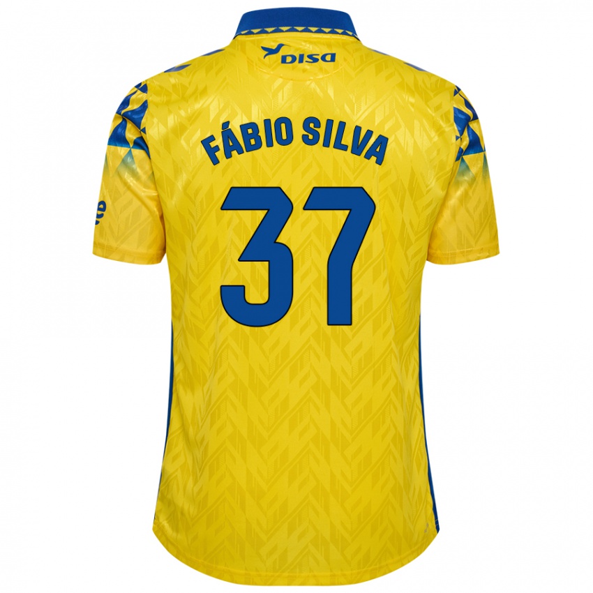 Heren Fábio Silva #37 Geel Blauw Thuisshirt Thuistenue 2024/25 T-Shirt België