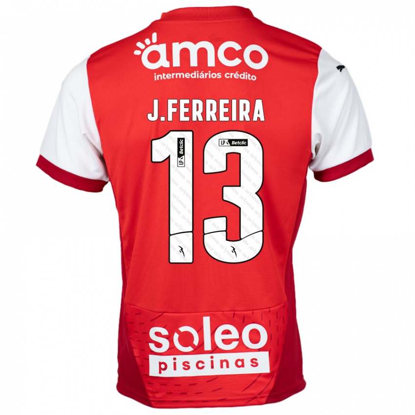 Heren João Ferreira #13 Rood Wit Thuisshirt Thuistenue 2024/25 T-Shirt België