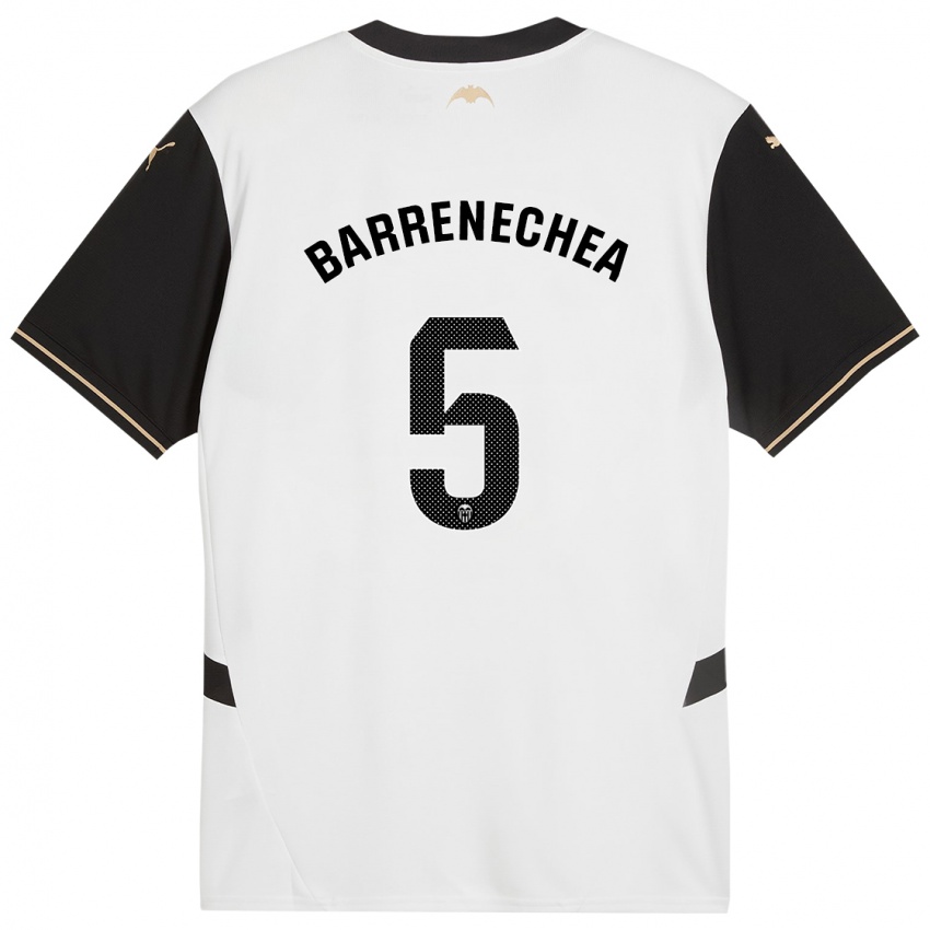 Herren Enzo Barrenechea #5 Weiß Schwarz Heimtrikot Trikot 2024/25 T-Shirt Belgien