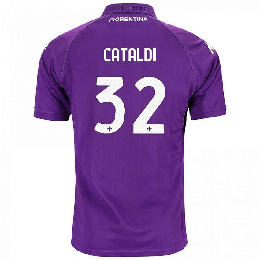 Herren Danilo Cataldi #32 Violett Heimtrikot Trikot 2024/25 T-Shirt Belgien