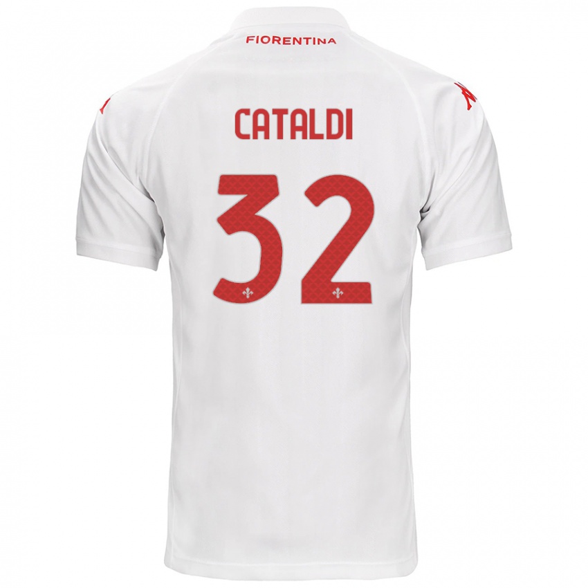 Herren Danilo Cataldi #32 Weiß Auswärtstrikot Trikot 2024/25 T-Shirt Belgien