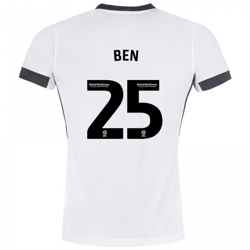 Heren Ben Davies #25 Wit Zwart Uitshirt Uittenue 2024/25 T-Shirt België