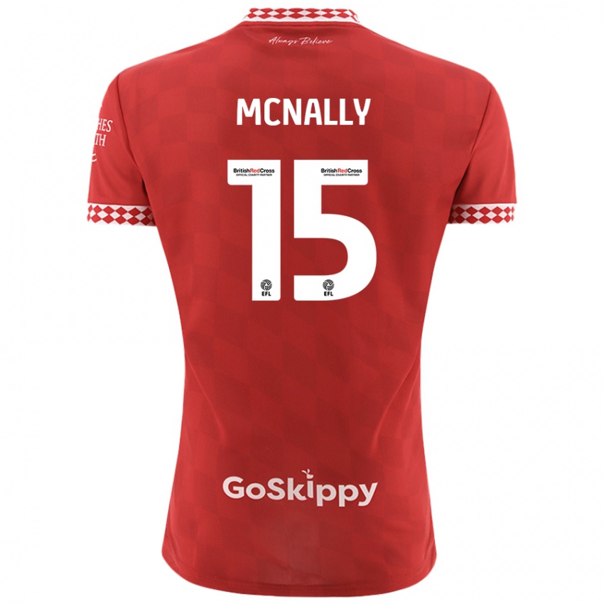 Heren Luke Mcnally #15 Rood Thuisshirt Thuistenue 2024/25 T-Shirt België