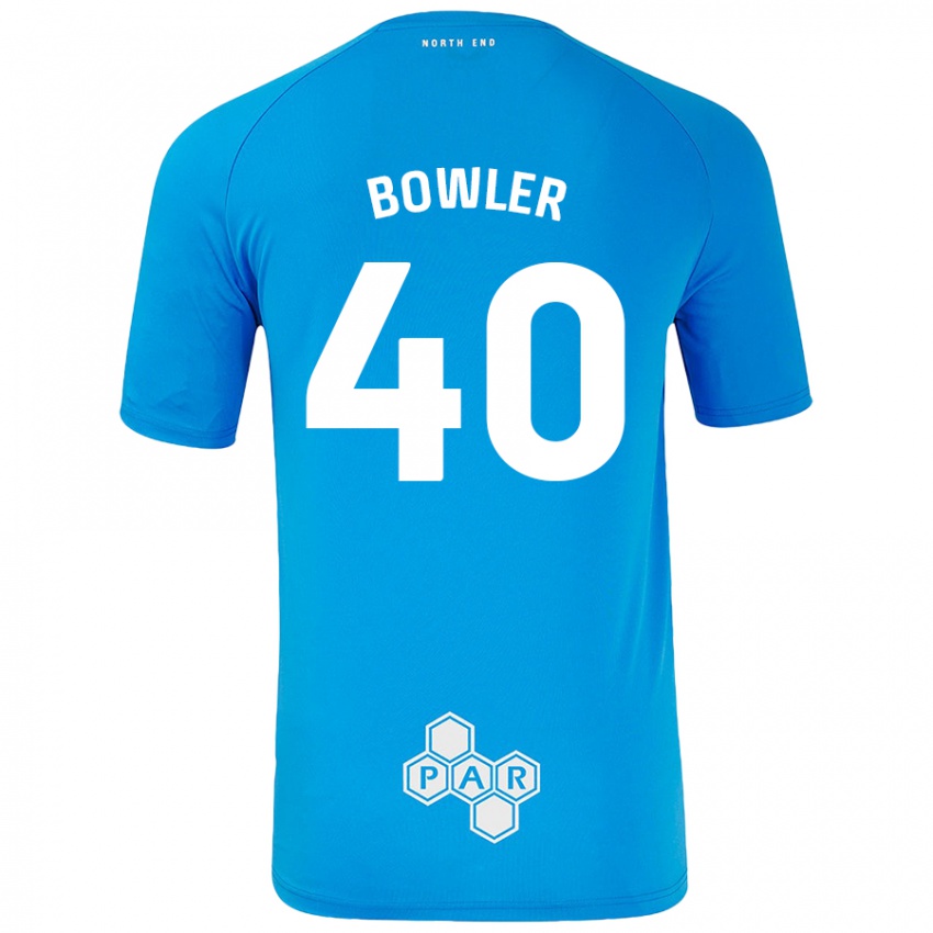 Homme Maillot Josh Bowler #40 Bleu Ciel Tenues Extérieur 2024/25 T-Shirt Belgique