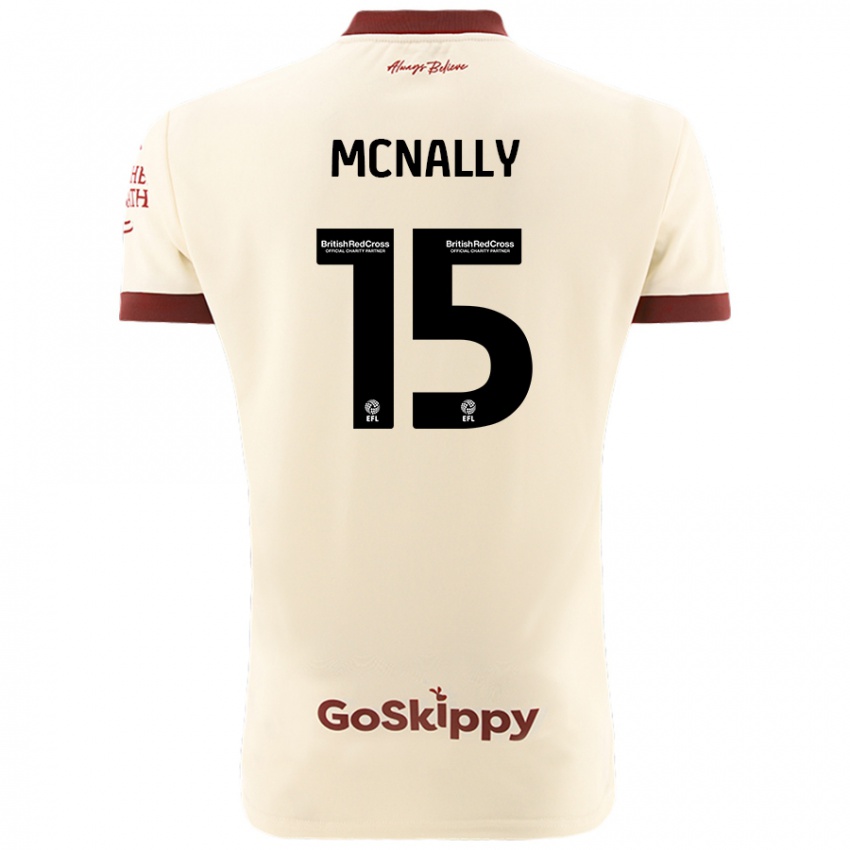 Heren Luke Mcnally #15 Crèmewit Uitshirt Uittenue 2024/25 T-Shirt België