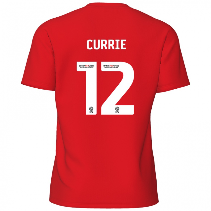 Homme Maillot Jack Currie #12 Rouge Tenues Domicile 2024/25 T-Shirt Belgique